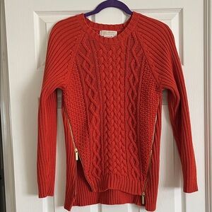 Michael Kors Cable-Knit Crewneck Sweater - Burnt Orange